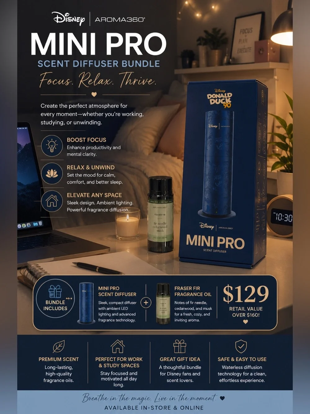 Aroma 360 X Disney MINI PRO Scent Diffuser Bundle Donald Duck 🦆